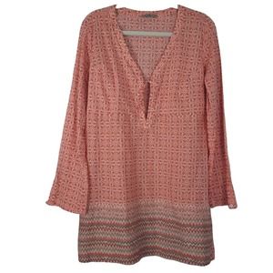 Athleta Long Sleeve Floral Print Lightweight Dress/Tunic